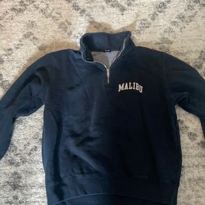 brandy Melville navy malibu quarter zip